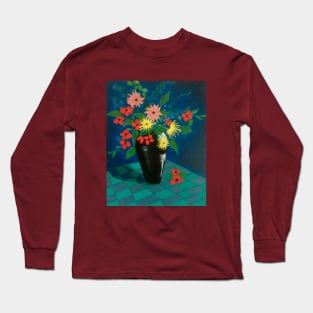 Vase of Flowers - printable - from my original acrylic painting Long Sleeve T-Shirt